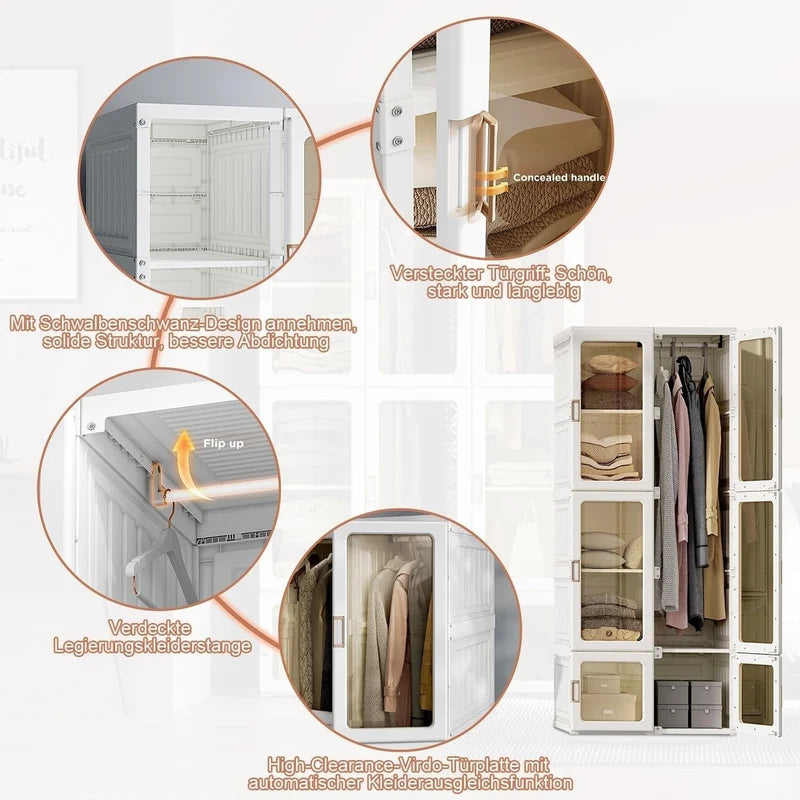 Foldable Modular Portable Wardrobe Ⓢ