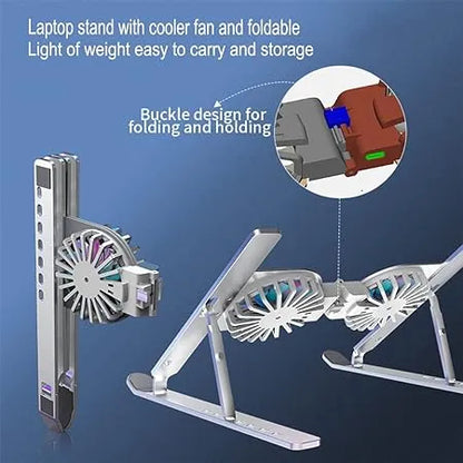 Foldable Dual Fan Laptop Cooling Stand