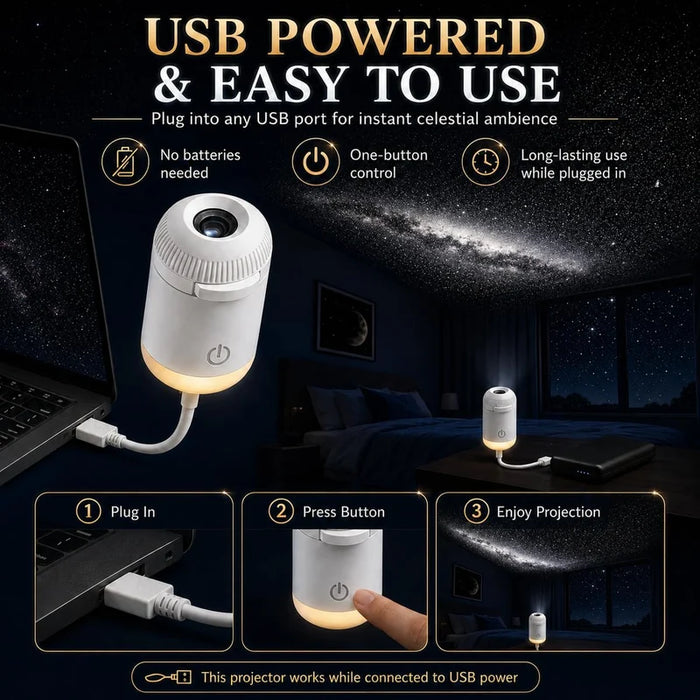 Portable Mini USB Starry Sky Projection Lamp