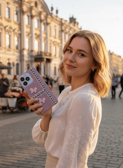 GlamPearl Butterfly Glitter Phone Case