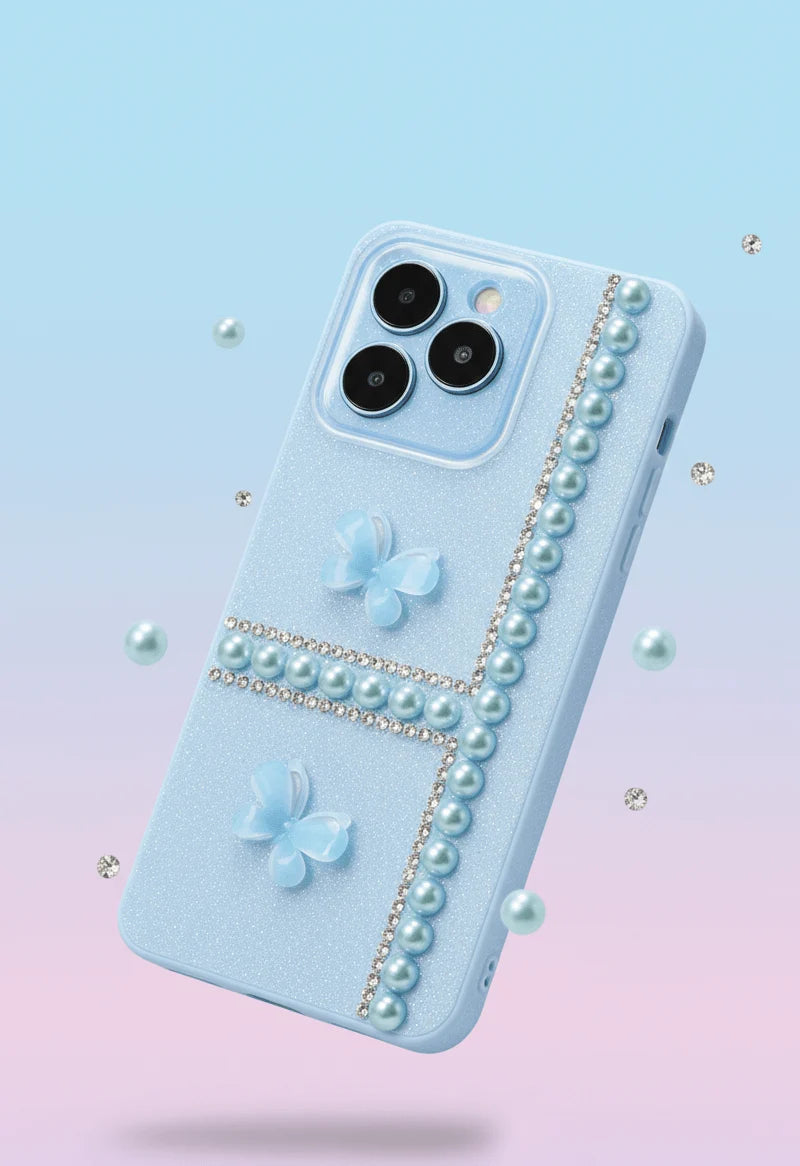 GlamPearl Butterfly Glitter Phone Case