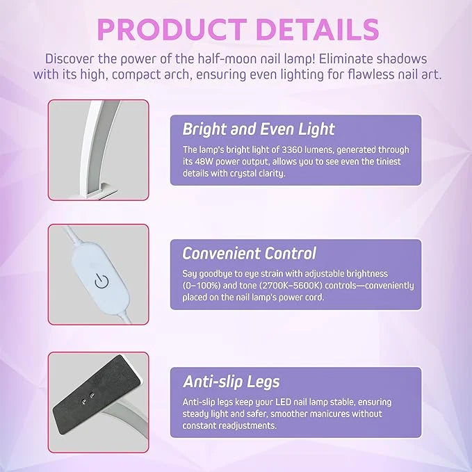 LED Arc Moon Nail Lamp