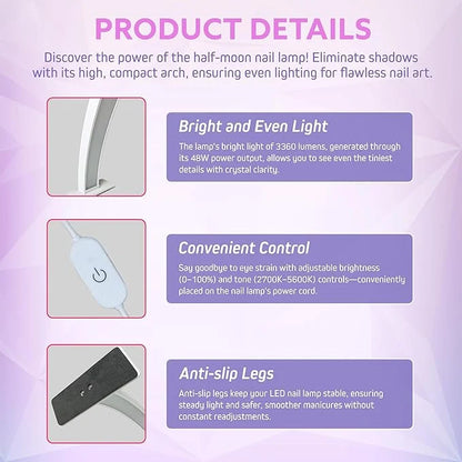 LED Arc Moon Nail Lamp